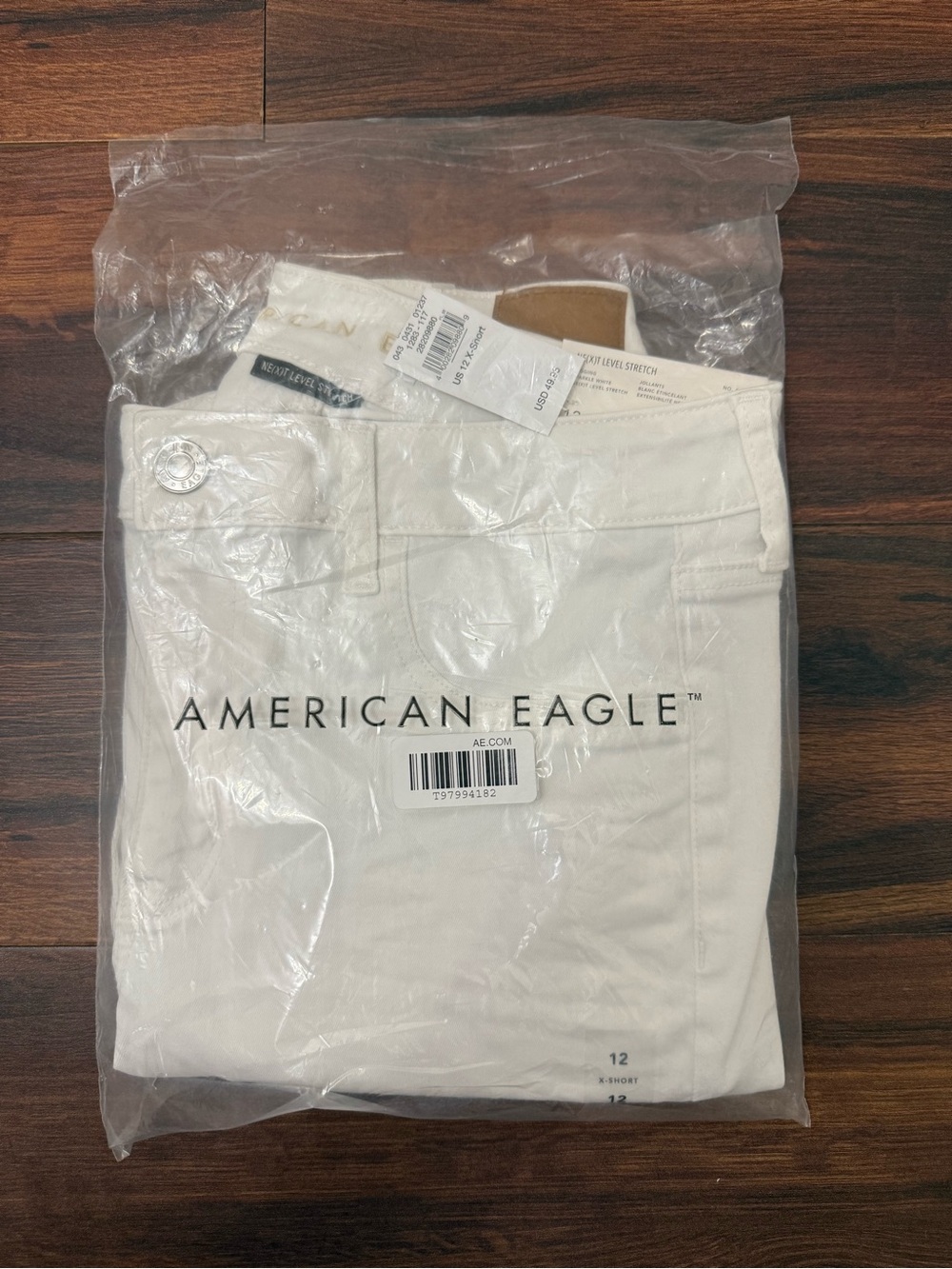 American Eagle Outfitters Women's White Jeggings - Stretch X- SHORT
